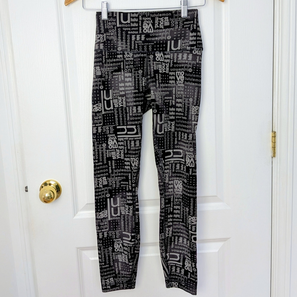 Lululemon Wunder Train Contour Fit HR Tight 25" Ombre Black Multi Leggings #220 - Picture 2 of 8